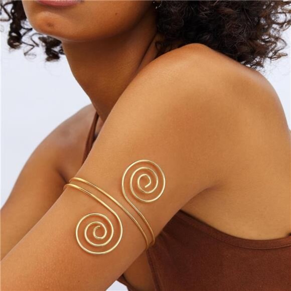 Women’s Cuff Armband Set (3PCS) | Adjustable Upper Arm Bracelets - Picture 2 of 5